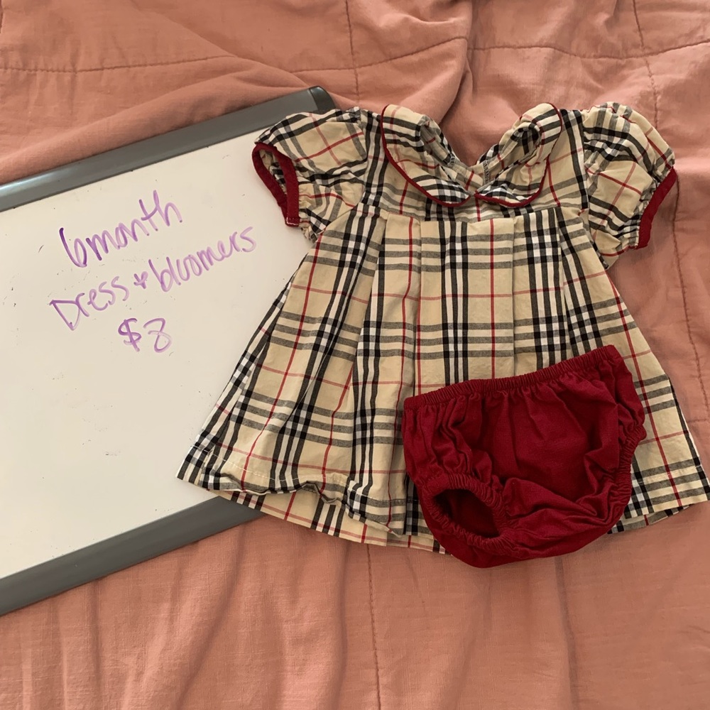 Dress and bloomers, 6 months, new without tags, never worn